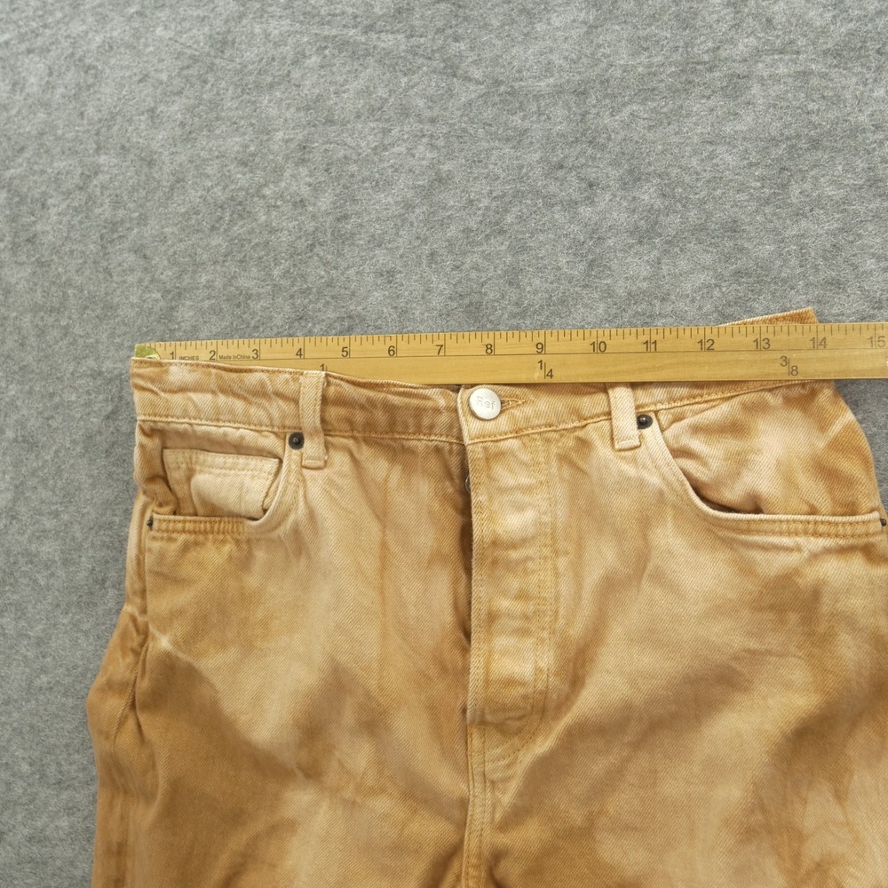 Reformation Jeans Womens 27 Brown Beige Denim Cynthia High Rise Tie Dye - Picture 6 of 12